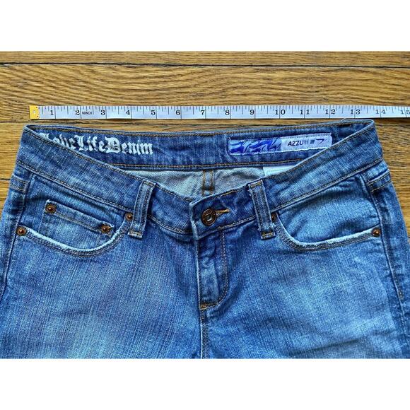 AZZURE ‘The Perfect Fit’ Distressed Cropped Low-Rise Jeans sz 26W x 22L - Picture 12 of 16
